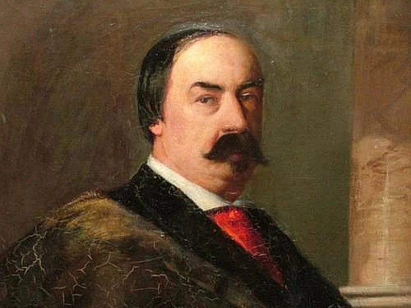 1814-William Blundell Spence - Ritratto di un gentiluomo con baffi e capelli raccolti